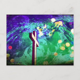 Postal de la Tierra Púrpura de la Cruz Santa