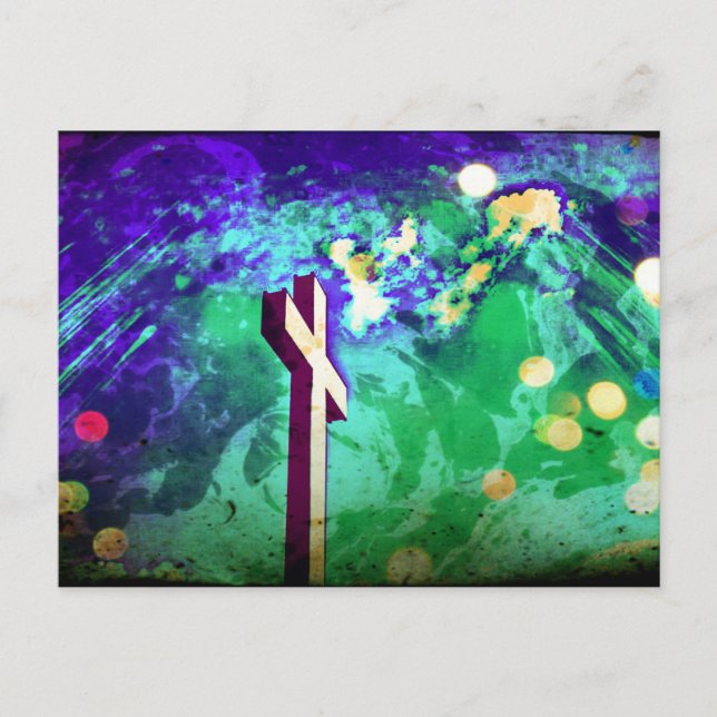 Postal de la Tierra Púrpura de la Cruz Santa (Anverso)