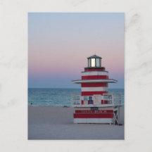 Postal de la torre de vigilancia de Miami Beach