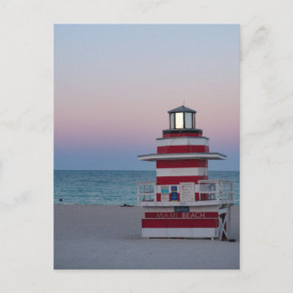 Postal de la torre de vigilancia de Miami Beach