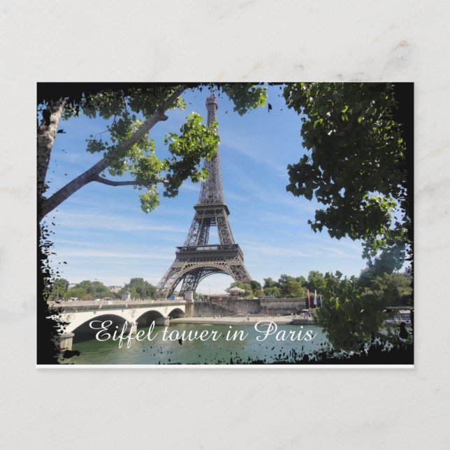 postal de la torre eiffel (Anverso)