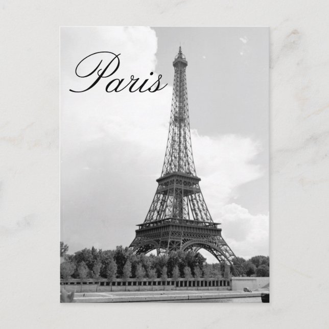 postal de la Torre Eiffel de París (Anverso)