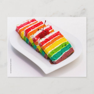 Postal de la torta del arco iris