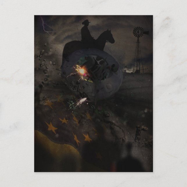 Postal de la tremenda caída de OVNI (Anverso)