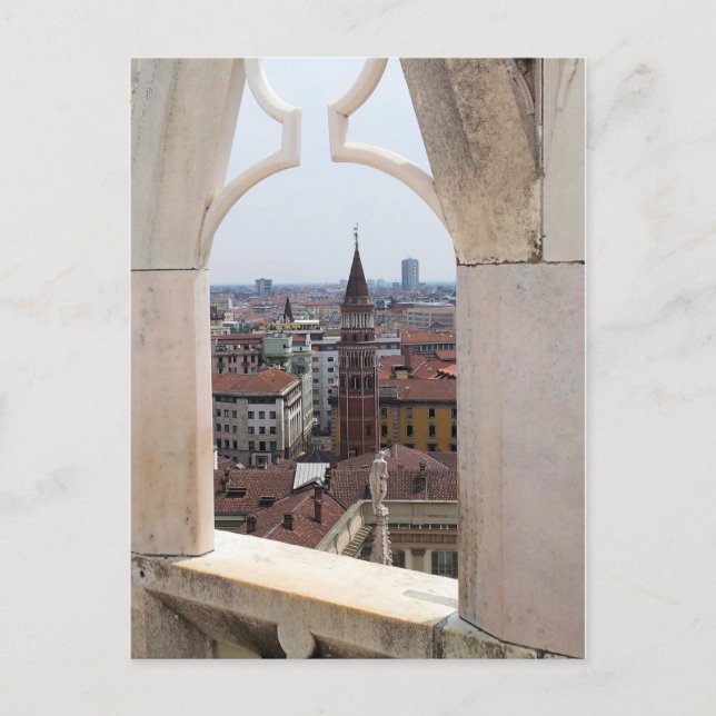 Postal de la ventana al mundo - (del Duomo de Milá (Anverso)