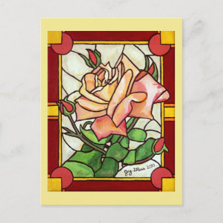 Postal de la ventana Rosa