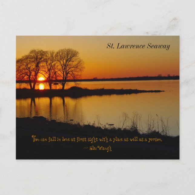Postal de la vía marítima del St. Lorenzo en la (Anverso)