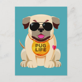 postal de la vida de Pug