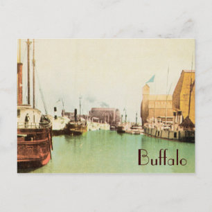 Postal de la vieja usanza de Buffalo Harbour