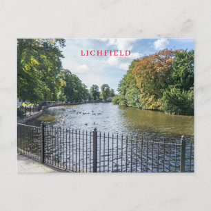 Postal de la vista de la piscina de Lichfield Mins