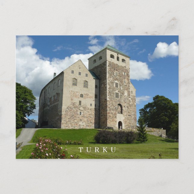 postal de la vista del Castillo de Turku (Anverso)