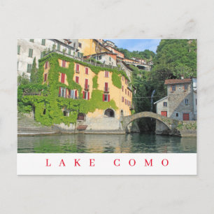Postal de la vista del lago de Como Nesso