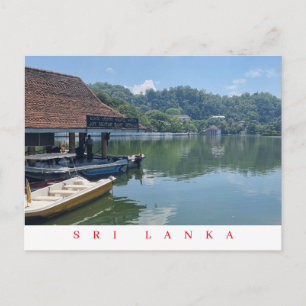 postal de la vista del lago Kandy de Sri Lanka