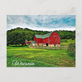 Postal de la vista panorámica de Wisconsin Red Bar