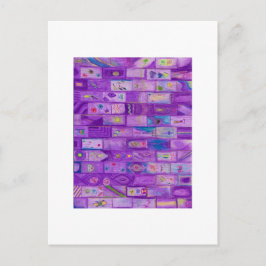 Postal de ladrillos morados suaves