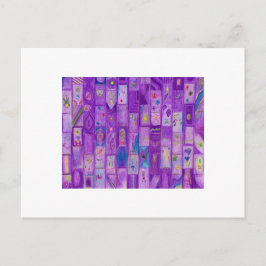 Postal de ladrillos morados suaves