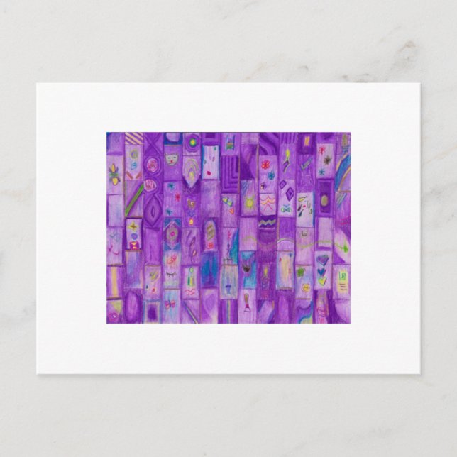 Postal de ladrillos morados suaves (Anverso)