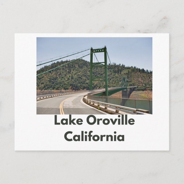 Postal de Lake Oroville (Anverso)