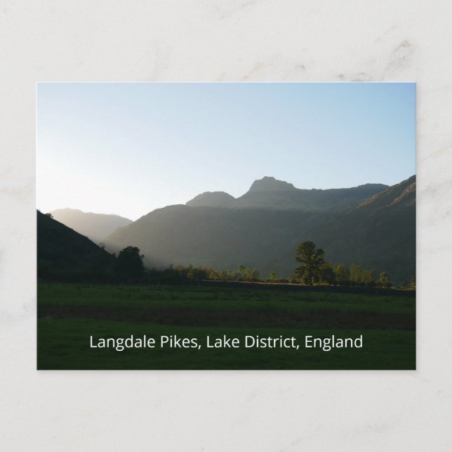 Postal de Langdale Pikes (Anverso)