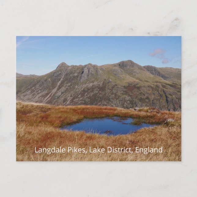 Postal de Langdale Pikes (Anverso)