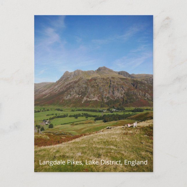 Postal de Langdale Pikes (Anverso)