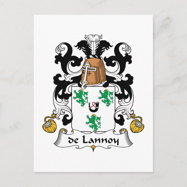 Postal de Lannoy Family Crest (Anverso)