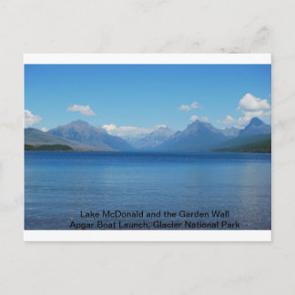 Postal de lanzamiento del barco del lago McDonald/