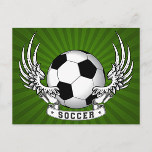 Postal de las alas del fútbol
