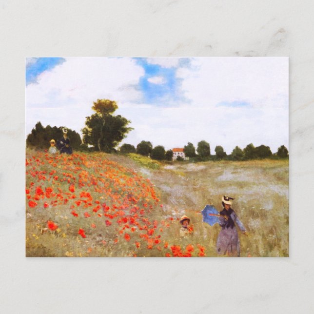 Postal de las amapolas de Monet (Anverso)