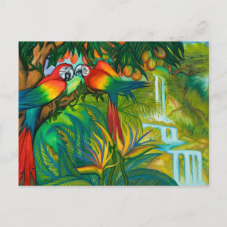 Postal de las aves del paraíso
