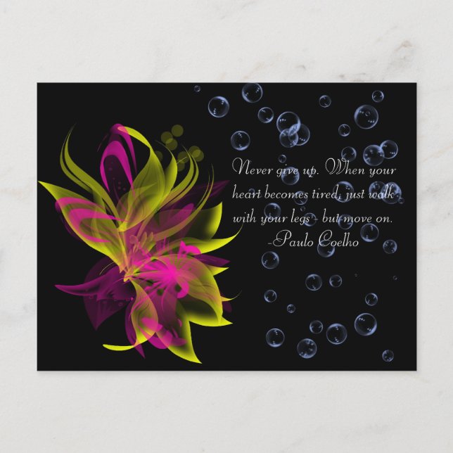 Postal de las burbujas Lilies N' Bubbles (Anverso)