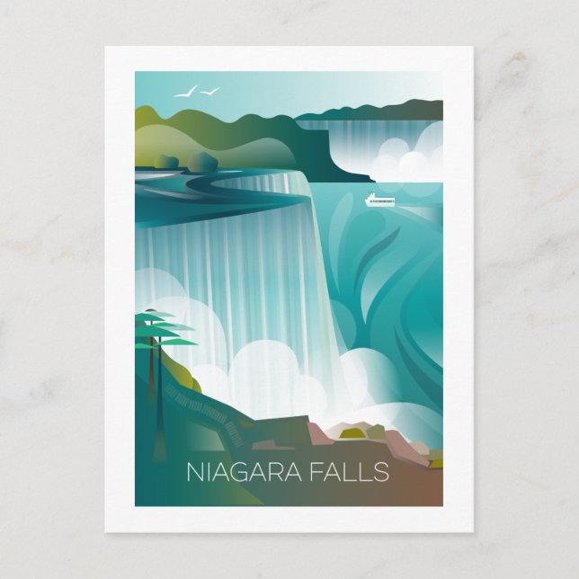 Postal de las cataratas del Niágara (Anverso)