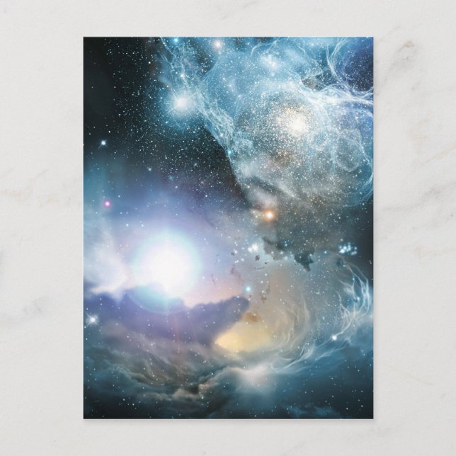 Postal De las cenizas de las primeras estrellas (Anverso)