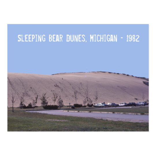 Postal de las dunas de arena de Michigan de las