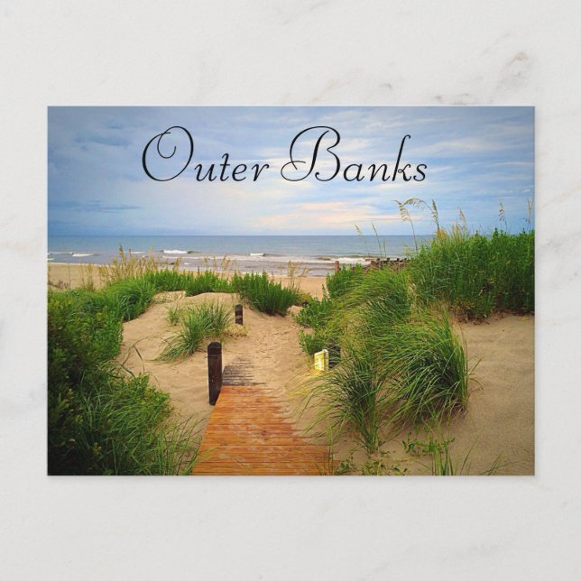 Postal de las dunas de Outer Banks (Anverso)