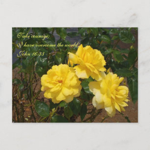 Postal de las escrituras que he superado al mundo