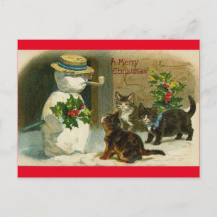Postal de las Felices Navidad del hombre de la