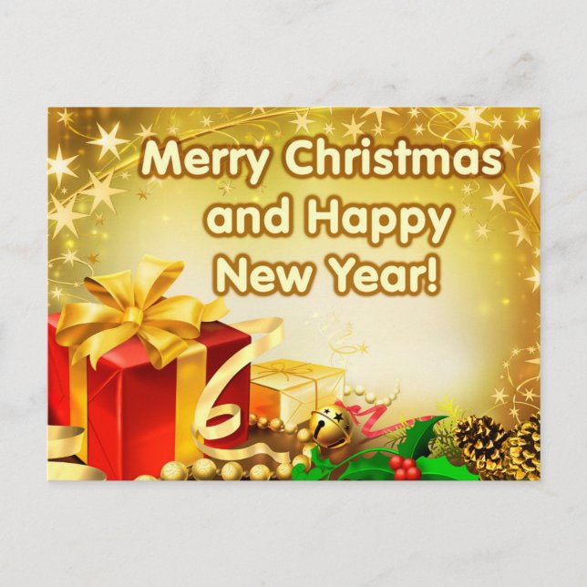 Postal de las Felices Navidad y de la Feliz Año (Anverso)