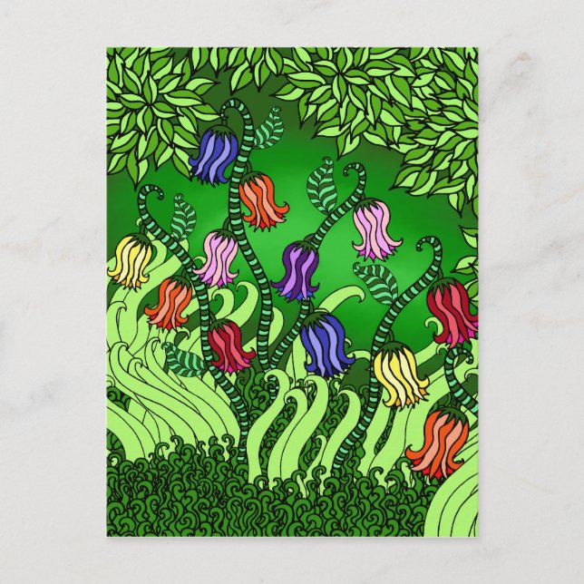 Postal de las flores de Bell (Anverso)