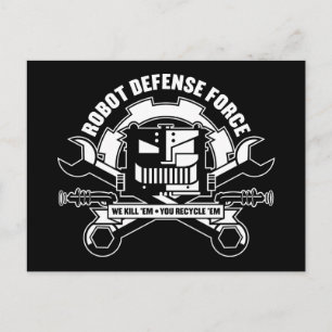 Postal de las Fuerzas de Defensa Robot