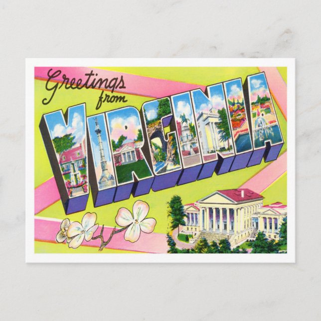 Postal de las grandes letras de Virginia (Anverso)