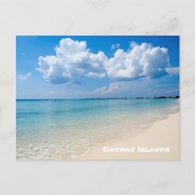 Postal de las Islas Caimán - Siete Millas de Playa (Anverso)