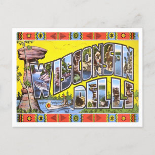 Postal de las letras grandes de Wisconsin Dells Vi