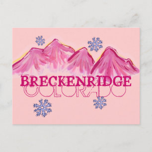 Postal de las montañas rosadas de Breckenridge Col