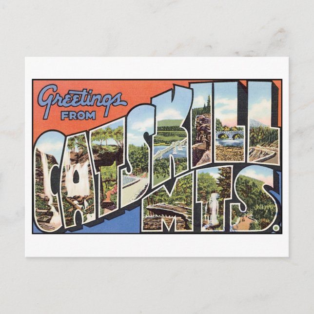 Postal de las Montañas Vintage Catskill (Anverso)