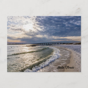Postal de las olas de la noche de Destin Florida