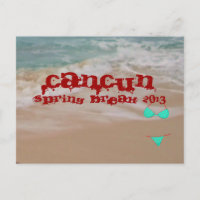 Postal de las olas de la playa Spring Break de Can