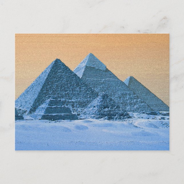 Postal de las Pirámides azules (Anverso)