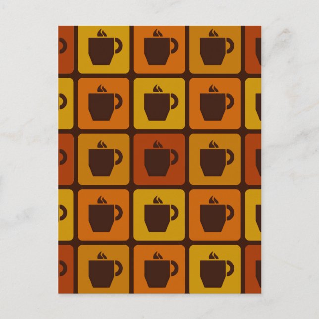 Postal de las plazas de café, personalizable (Anverso)