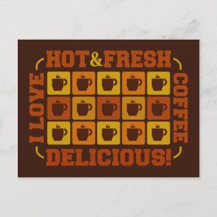 Postal de las plazas de café, personalizable